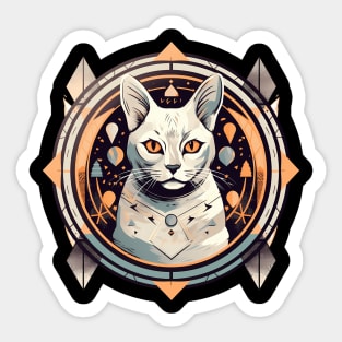 Egyptian Cat Halloween, Cat Lover Sticker